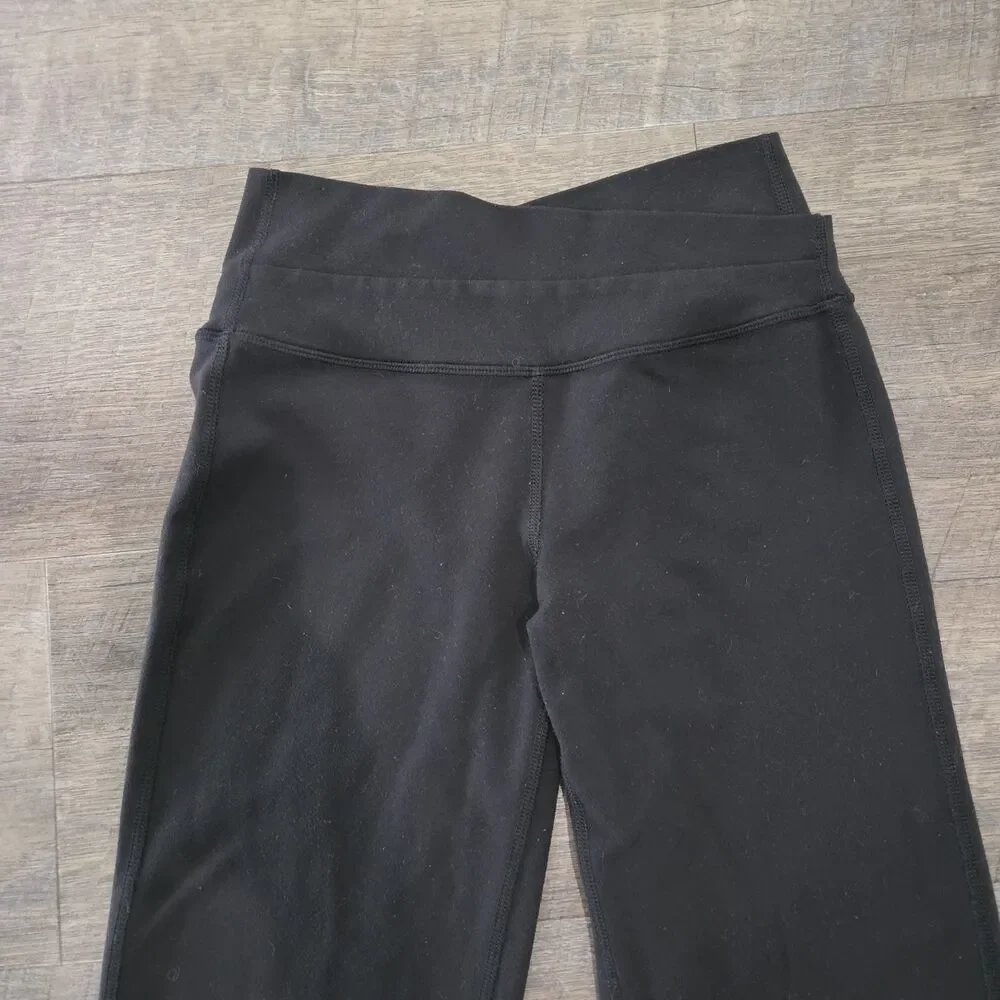 lululemon Astro Leggings lululemon Size 2 Black Crossover Waist Yoga Gym 31.5